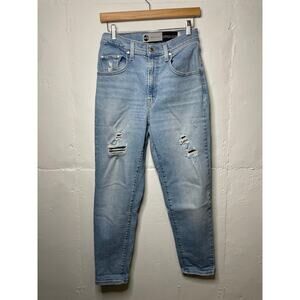 LEVIS Silver Tab Mom Jean Womens Size 27 High Rise Distressed